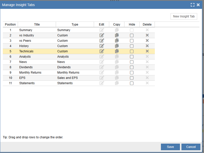 Manage Visuals Tabs Reordered