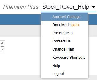 account settings
