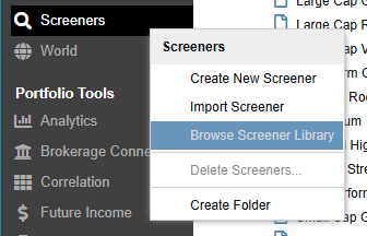Import a Screener