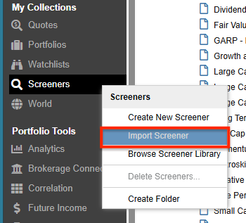 import screener from start menu