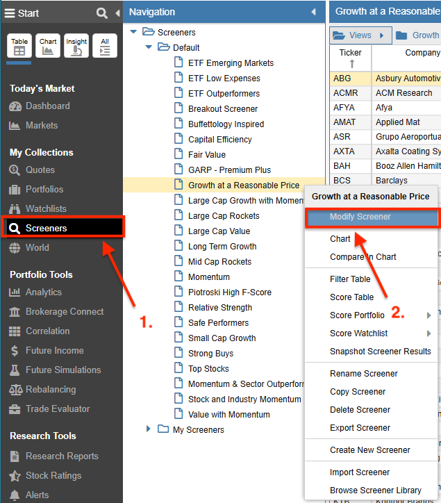 launch screener manager