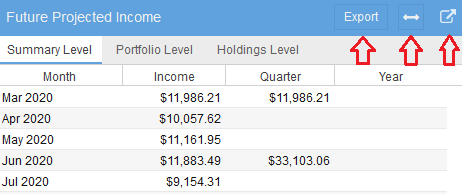 Future Income Header Bar