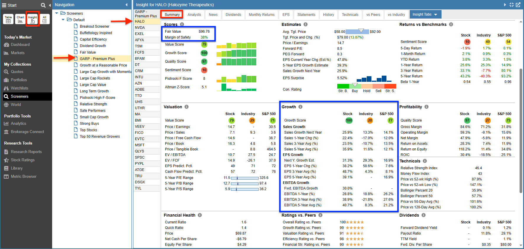 Click to enlarge Insight Panel Summary Verification